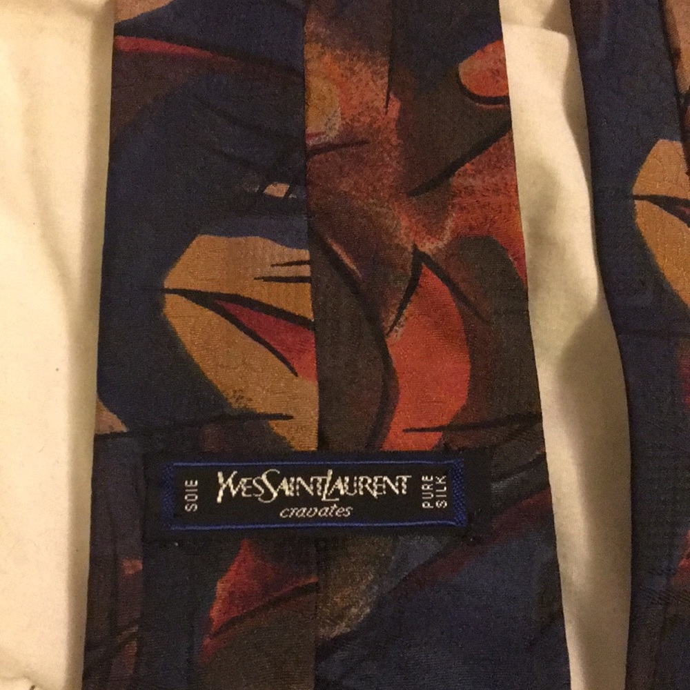 YSL silk tie